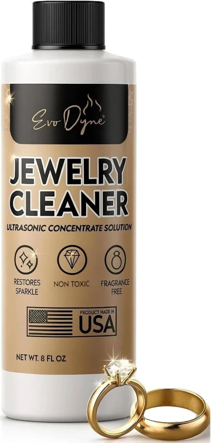 Ultrasonic Jewelry Cleaner Solution (8oz) Concentrated Jewelry Cleaner