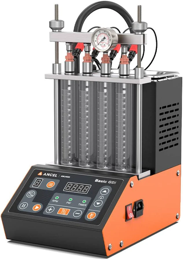 ANCEL ANJ400 GDI Fuel Injector Tester and Cleaner 4-cylinder Ultrasonic Cleaning Machine Version