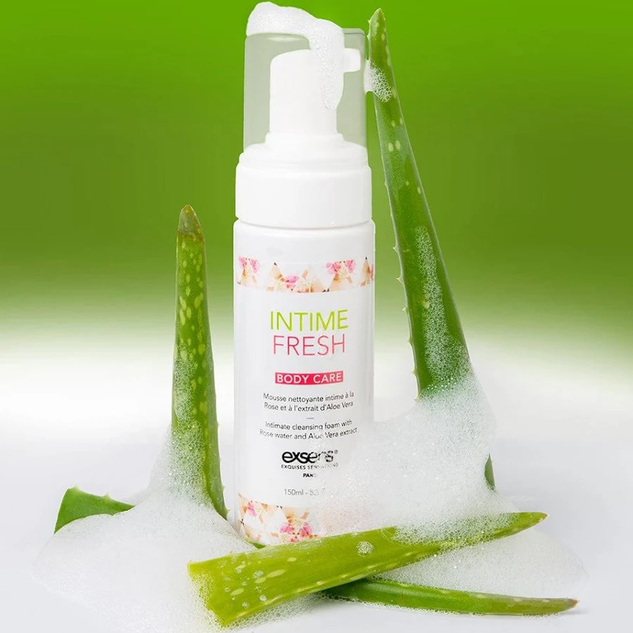 Intime Fresh Intimate Cleansing Foam with Organic Aloe Vera & Rose Water