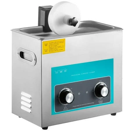 Ultrasonic Vinyl Record Cleaner Machine, 6L Capacity 40kHz with Knob Control, for 4 Records Simultaneously, Stainless Steel Tank with Mechanical 
