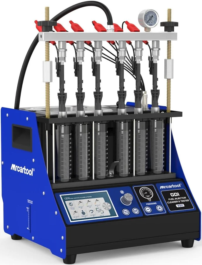 Ultrasonic Fuel Injector Cleaner & Tester Machine 6 Cylinder for GDI | 12V/70V/120V | MRCARTOOL | China | Fuel Injector Cleaner & Tester