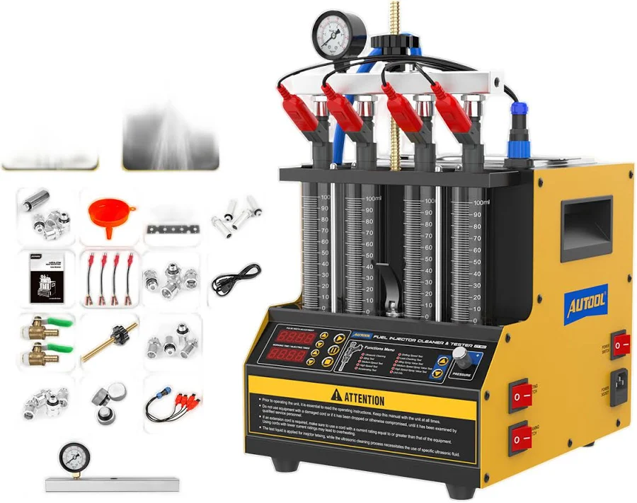 AUTOOL CT160 220V 4-Cylinder Heated Ultrasonic Fuel Injector Tester and Cleaner
