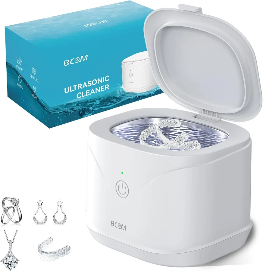 46kHz Professional Portable Ultrasonic Retainer Cleaner Jewelry Cleaner Ultrasonic Machine for Dental Retainer