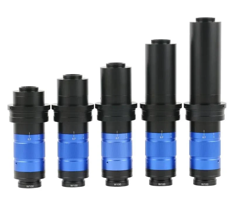 300X 450X 600X 900X Adjustable Zoom 0.7X-5.6X Monocular Soldering C Mount Lens For 4K 1080P HDMI