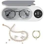 Ultrasonic Eyeglass Washing Tool Portable Glasses Cleaner Retainer Cleaner Machine Multifunctional, Women's, Size: Small, White