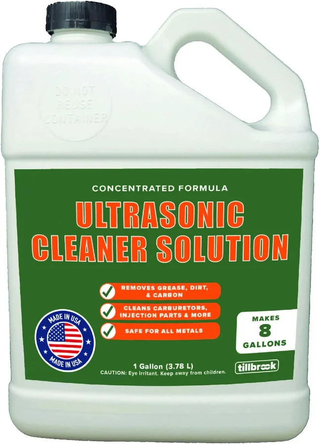 Ultrasonic Cleaner Solution For Automotive Parts And Carburetors Concentrated 128 Oz Formulation Makes 8 Gallons Safe For All Metals Heavy Duty Degrea