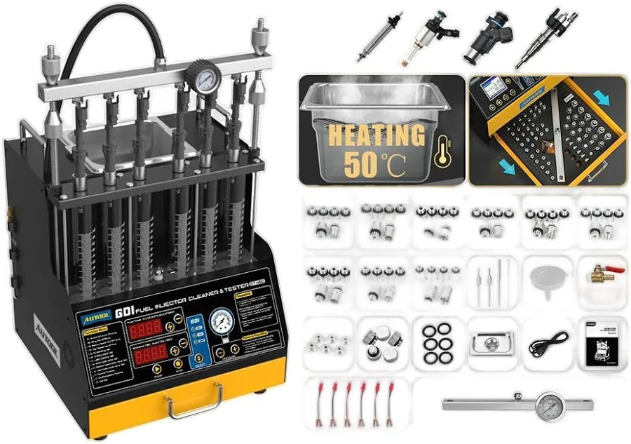 AUTOOL GDI EFI FSI Ultrasonic Fuel Injector Tester Cleaner Injector Heating Cleaning | CT450 | OBDII | 3 Year Warranty | Made in China