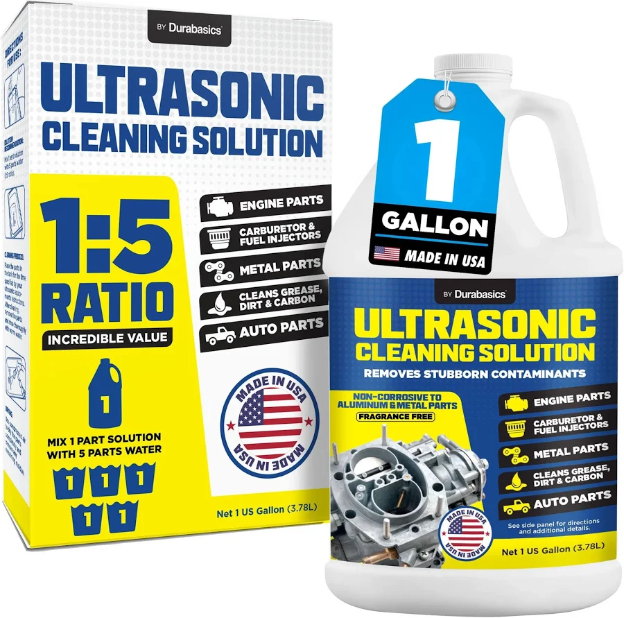 1 Gallon Ultrasonic Parts Cleaner Solution For Car Engines And Automotive Components Heavy Duty Carburetor Cleaner That Lifts Carbon Grease And Varnis