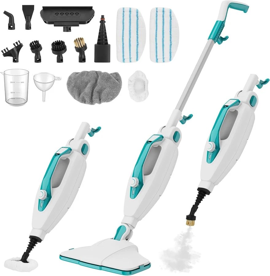 10-in-1 Steam Mop & Handheld Cleaner, 1550w For Home & Multi-surface