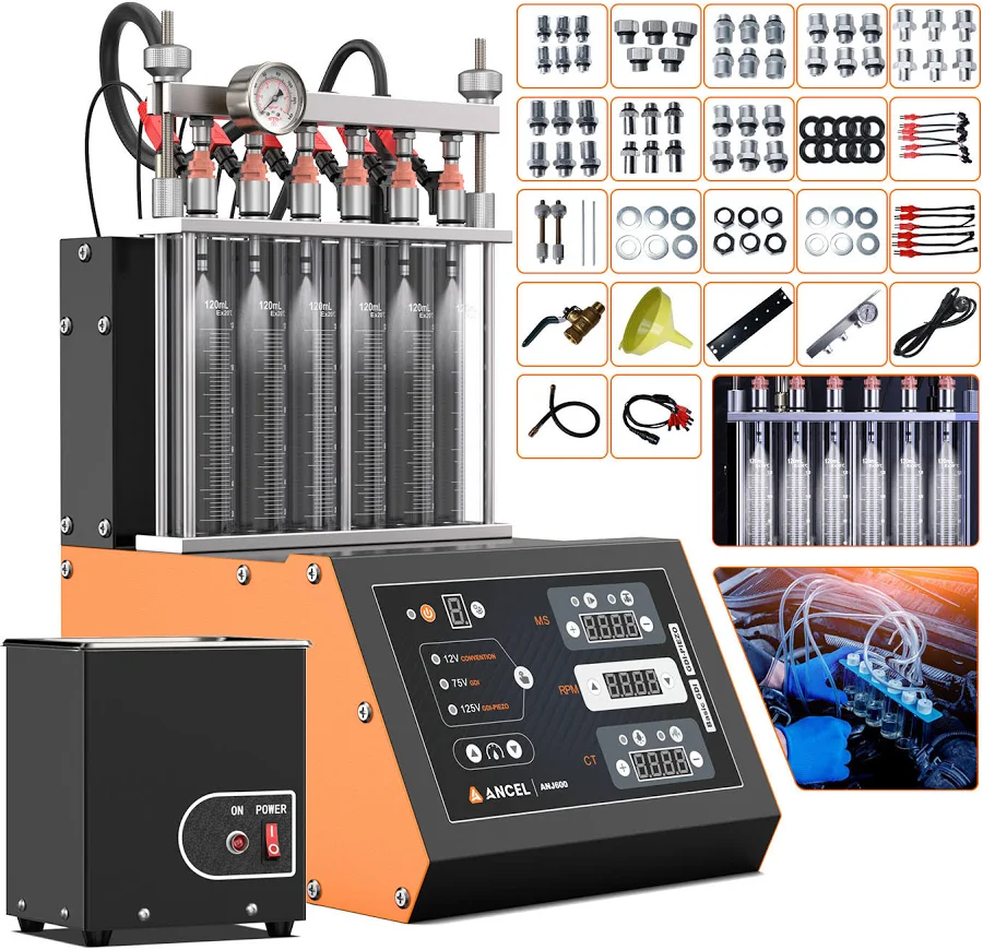 ANCEL ANJ600 Injector Cleaning Tester Ultrasonic Cleaning