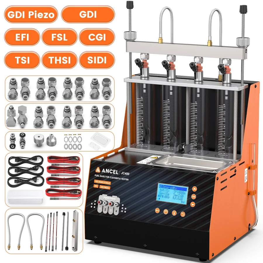 Ancel Jc400 Gdi Piezo Fuel Injector Cleaner Tester Ultrasonic Cleaning