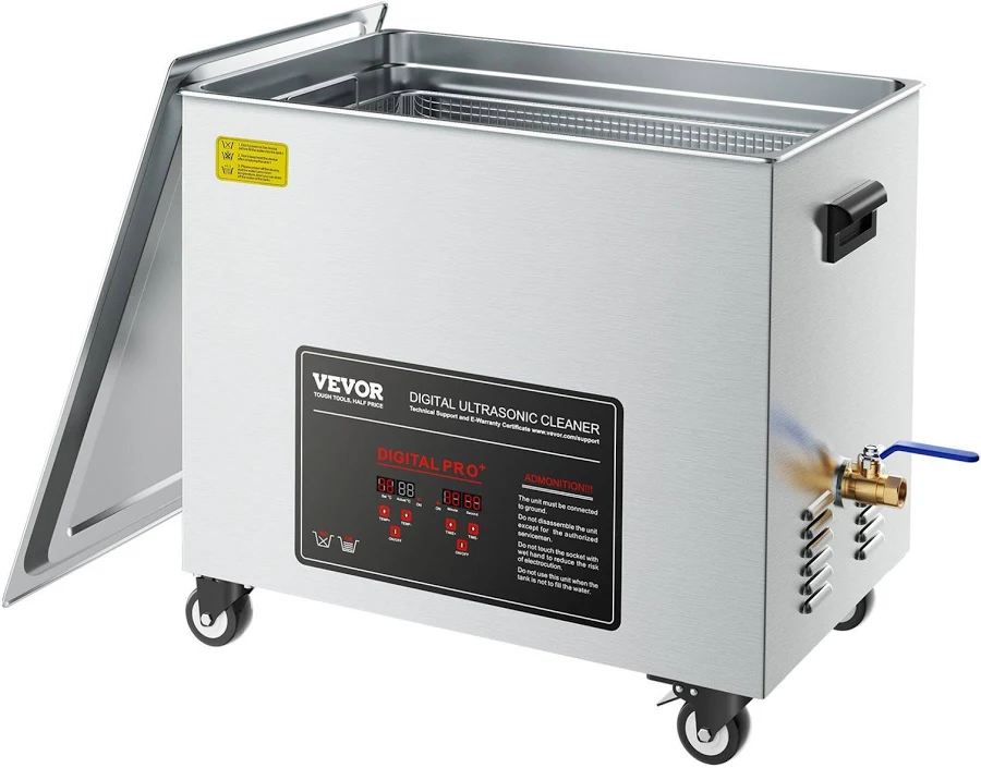 VEVOR 50l Ultrasonic Cleaner Machine 840w Stainless Steel Industrial Cleaner With Digital Display Cleaning Basket & Wheels For Parts