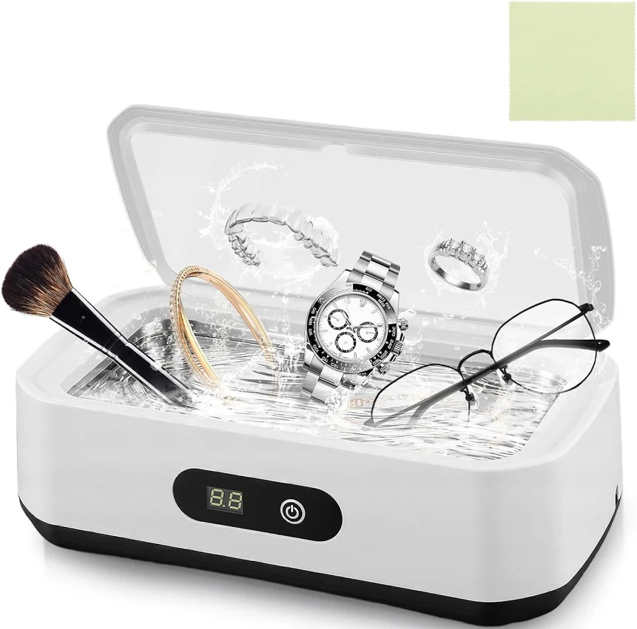 Ultrasonic Jewelry Cleaner, 48khz Eyeglasses Cleaner Machine,
