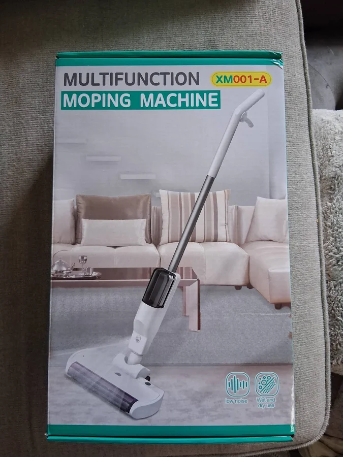 Multifunction Electric Moping Machine Xm001-a, Wet And Dry Use, White