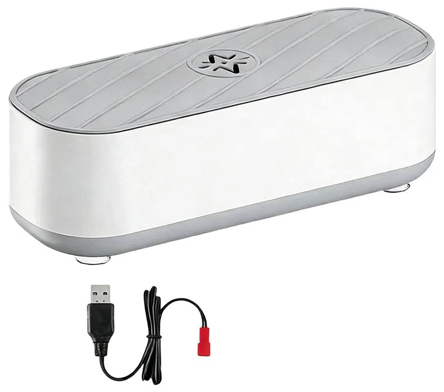 Sakerplus Portable 48kHz Ultrasonic Jewelry Cleaner, Rechargeable Version (White)