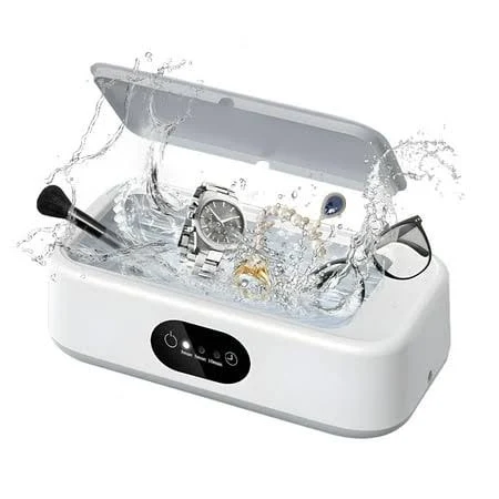 Ouwald Ultrasonic Jewelry Cleaner 640ml Ultrasonic Cleaner 49kHz Ultrasonic Cleaner Machine for Jewelry
