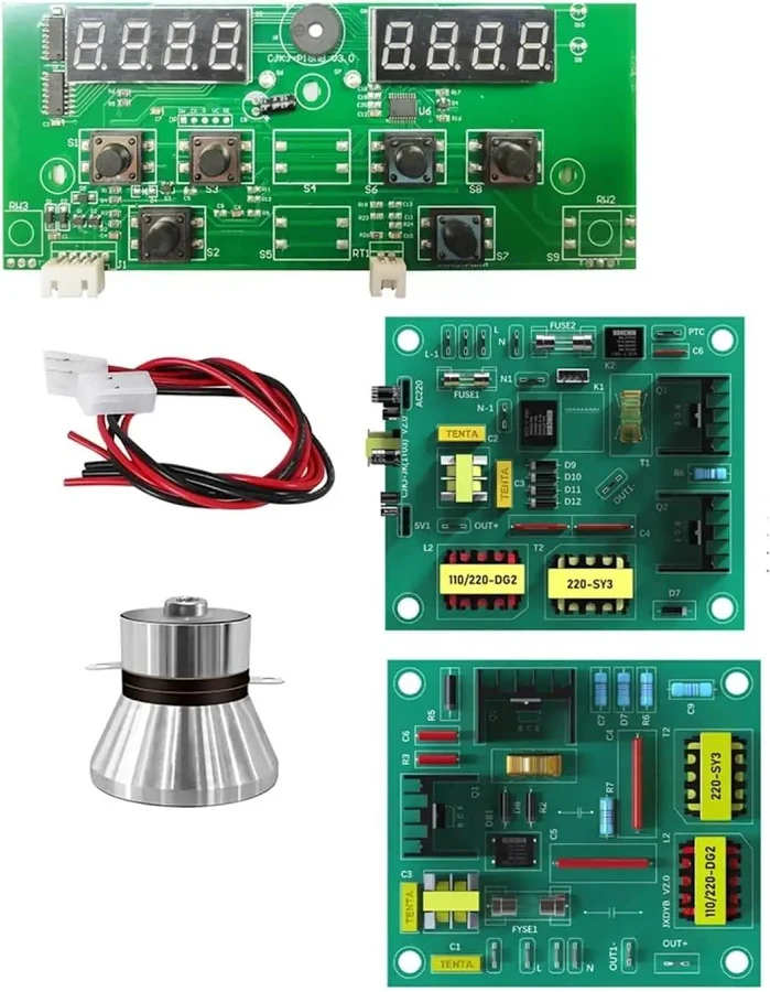 Powerful 420W Ultrasonic Cleaner PCB Driver Boards Kit With 40KHz Transducer For DIY Hobbyists And Pros, Includes Circuit Board Set For Deep Cleaning