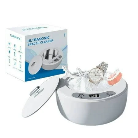 Ultrasonic Cleaner,Professional Sonic Cleaning Kit for Dentures, Retainers, Aligners, Braces Portable Dental and Jewelry Cleaner with Ultrasonic, 