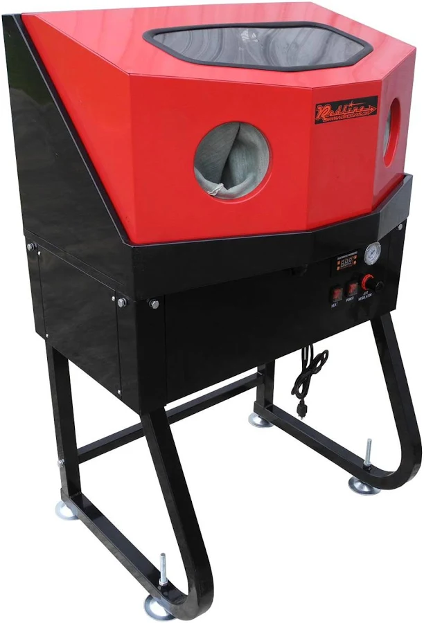 Redline Engineering RE-42HPW 3 Gal Heated Air-Powered Parts Washer - Powder Coated Cabinet, Vent Fan & Light