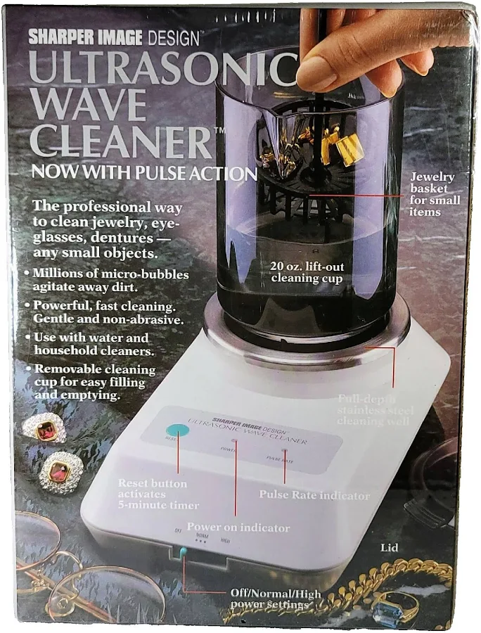 Sharper Image Ultrasonic Wave Cleaner w/ Pulse Action Jewelry Glasses BRAND