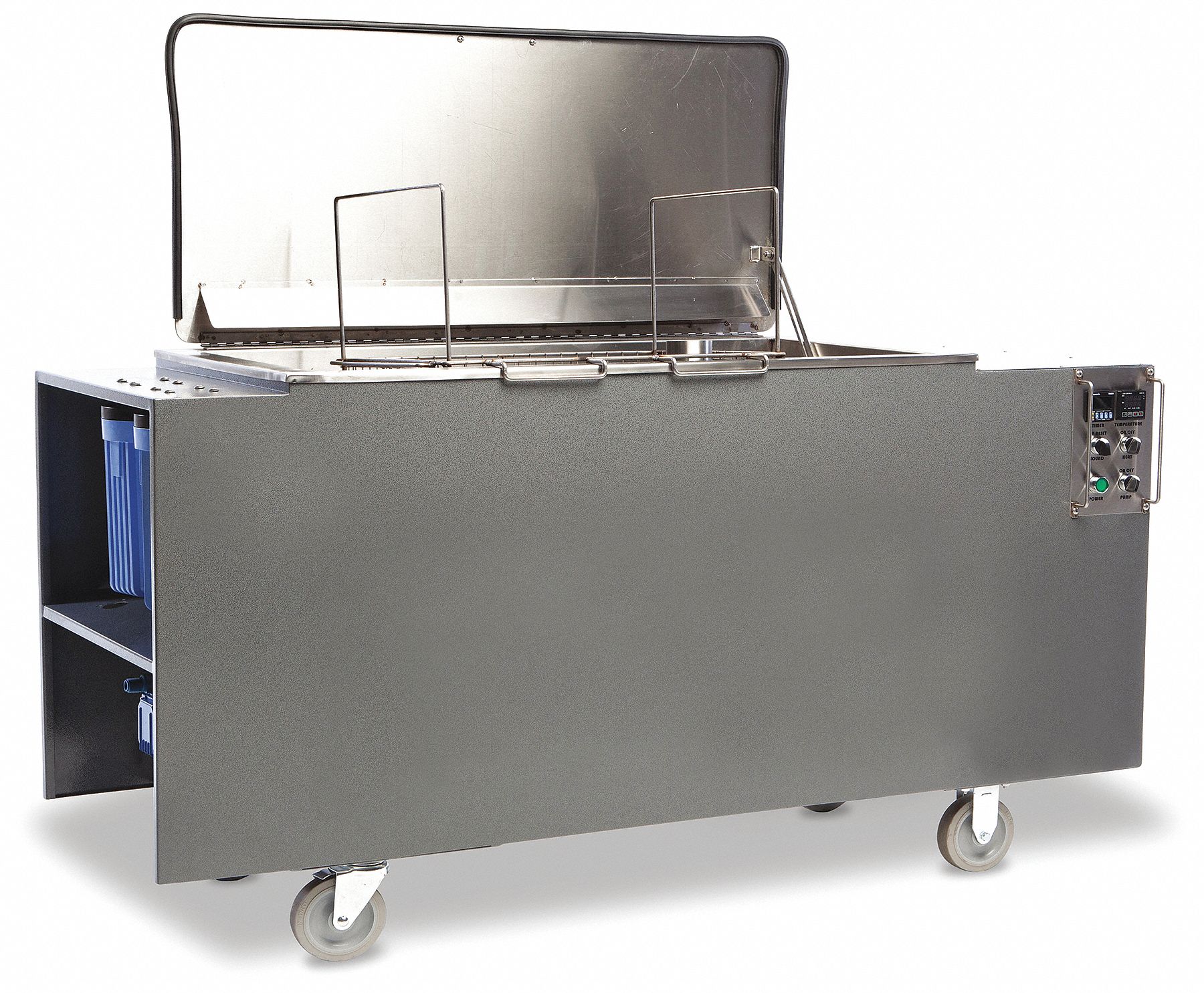 SHIRACLEAN Ultrasonic Cleaner: 110 gal Tank Capacity, Heat/Sweep, 26 in Tank Dp, Includes Timer