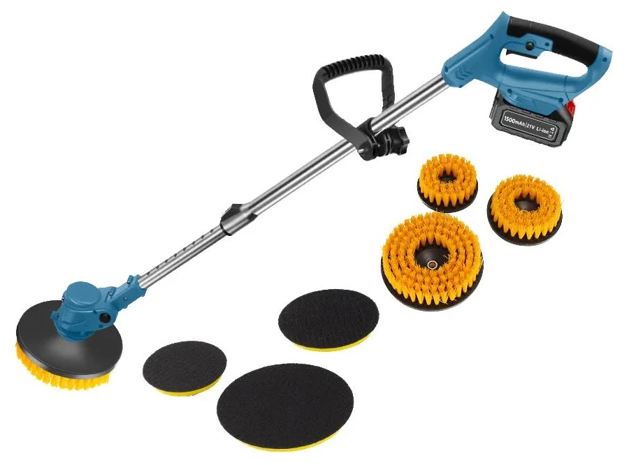 Wholesale All-in-one Extendable Electric Cleaning Machine Rechargeable Electric Cleaning Brush Multi-functional weeping Machine,2 Pieces