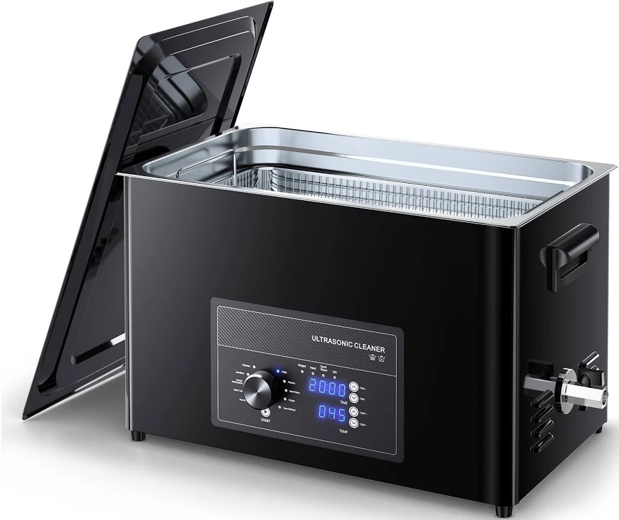 VEVOR 30L Ultrasonic Cleaner Professional Ultrasonic Cleaner Machine with Knob Control Stainless Steel Cleaning Machine with Basket and Cleaning Ball