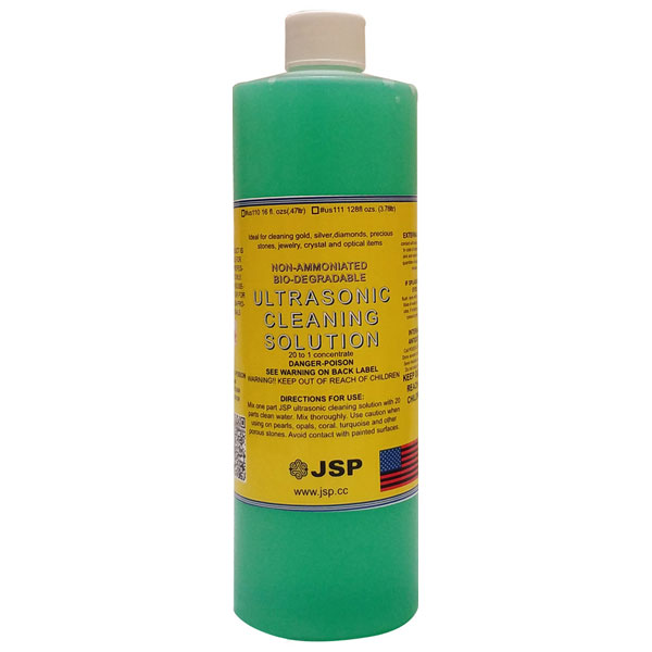 JSP Ultrasonic Cleaning Solution, Non-Ammoniated, 16 oz. Bottle. 1:20