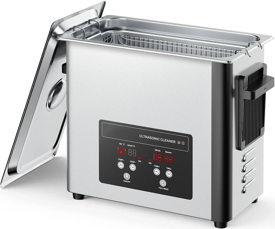 VEVOR 6L Ultrasonic Cleaner Professional Ultrasonic Cleaner Machine with Cleaning Basket and Digital Display 120W Stainless Steel 40kHz Cleaning