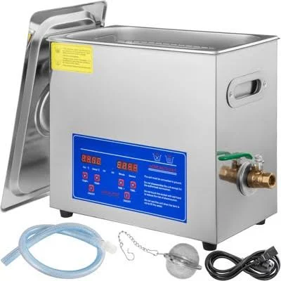 VEVOR Professional Sonic Cleaner 6l Stainless Steel Ultrasonic Jewelry Cleaner With Digital Timer And Heater For Glasses Watches Rings Small Parts