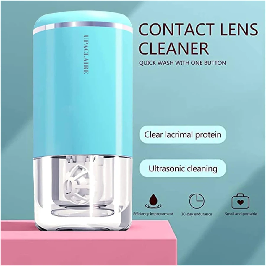 Automatic Ultrasonic Contact Lens Cleaner - Blue