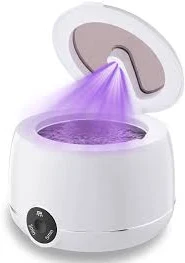 Ultrasonic Retainer Cleaner, Retainer Cleaner Machine for Dentures & Invisalign, 45kHz UV Dental Cleaner Removes Stains & Buildup, 3 Modes, 200ml for 