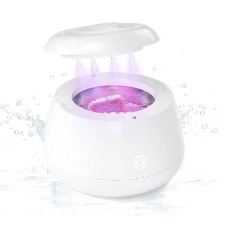 Ultrasonic Retainer Cleaner. The Original Retainer Cleaner Machine, Aligner Cleaner, Nightguard Cleaner, Mouthguard Cleaner, Denture Cleaner.(White), 