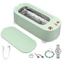 45000hz Ultrasonic Cleaning Device Cleaner Device Glasses with 3 Time Function 2 Levels of Intensity, Women's, Size: Small, Green