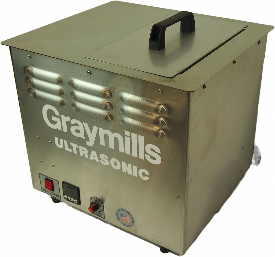 Graymills Ultrasonic Parts Washer: For Water-Based Solution Base Type, Ultrasonic, Stainless Steel Model: BTU1206-A