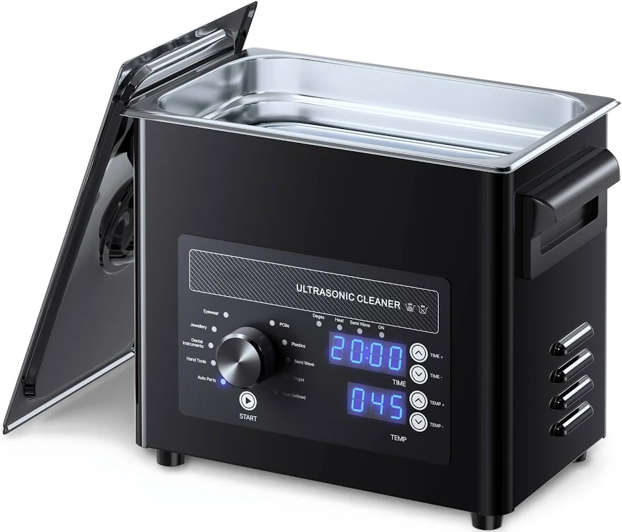 VEVOR 3L Ultrasonic Cleaner Professional Ultrasonic Cleaner Machine with Knob Control Stainless Steel Cleaning Machine with Basket and Cleaning Ball