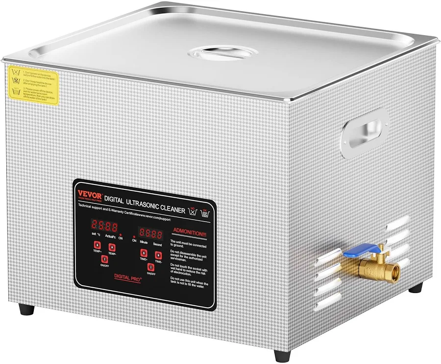 VEVOR Ultrasonic Cleaning 15L Professional 360W Cleaning Machine with Timer & Heater