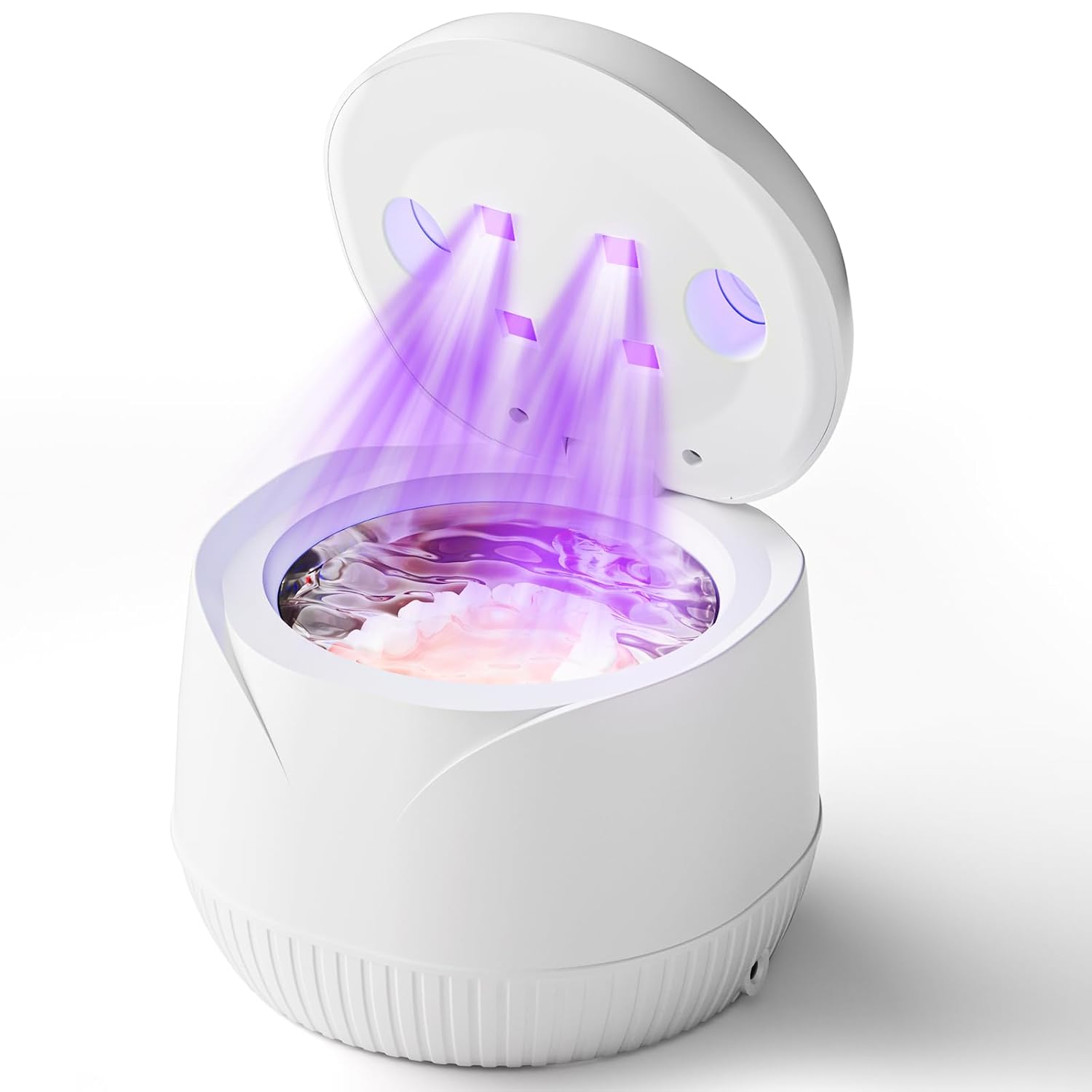 Ultrasonic Retainer Cleaner Machine, 45kHz Dental Cleaning Pod with LED Digital Timer for Dentures, Aligner, Braces, Toothbrush Heads, Jewelry,200ML 