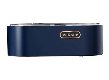 Ultrasonic Glasses Cleaner - Automatic Jewelry & Contact Lens Cleaning Machine for Home Use - Navy Blue, Women's, Size: One size, Grey Type