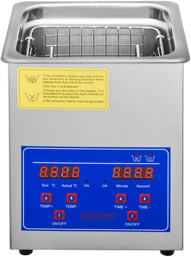 Ultrasonic Cleaner 2L Digital Ultrasonic Parts Cleaner with Timer 40kHz Professional 304 Stainless Steel Ultrasonic Cleaner 110V for Jewelry Watch 