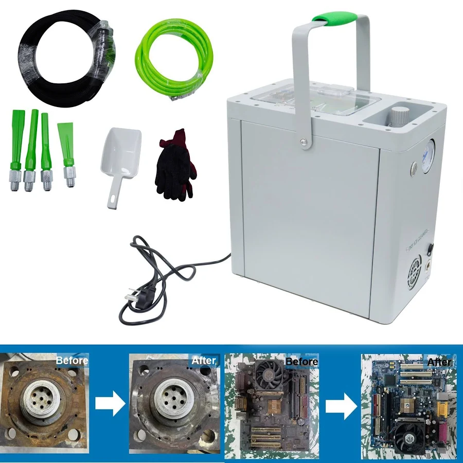 Pcb Circuit Board Dry Ice Cleaning Machine Deburring Soldering Agent