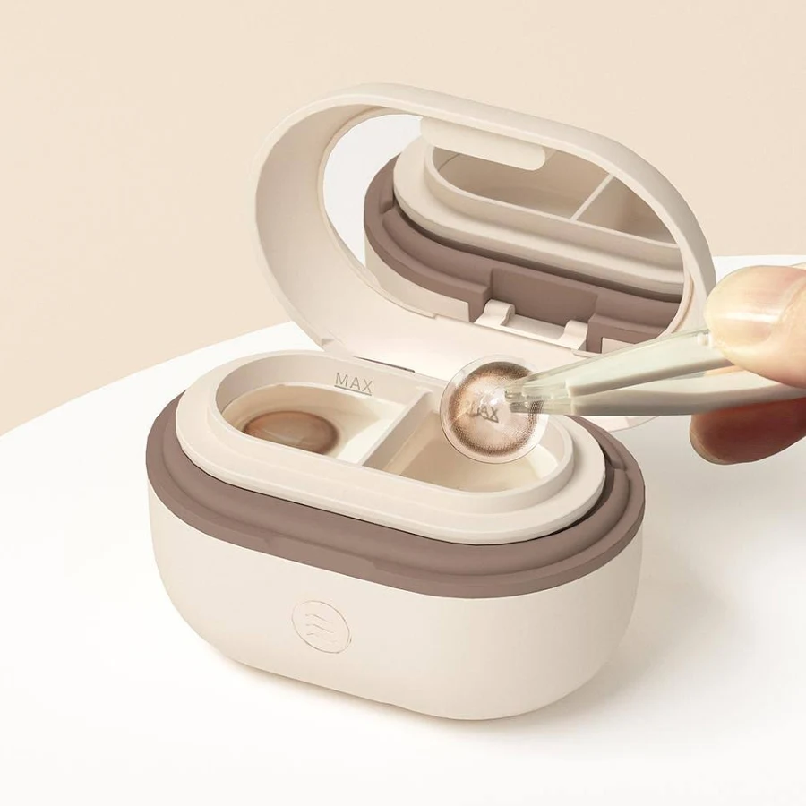 "OA OA Clear Wireless Ultrasonic Contact Lens Cleaner Hard Soft Lens Case Device" by W Concept
