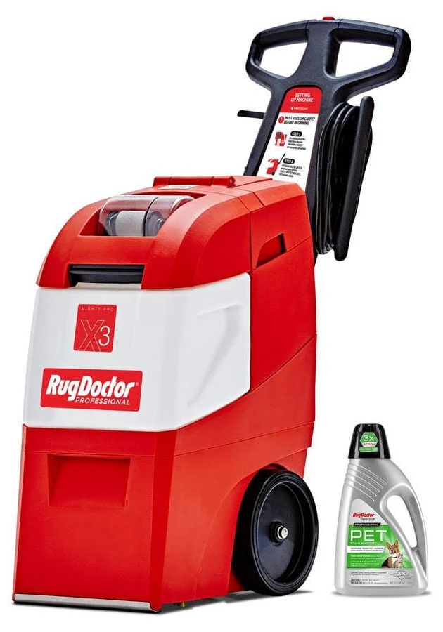 Rug Doctor Mighty Pro X3 Commercial Carpet Cleaner Pet Pack