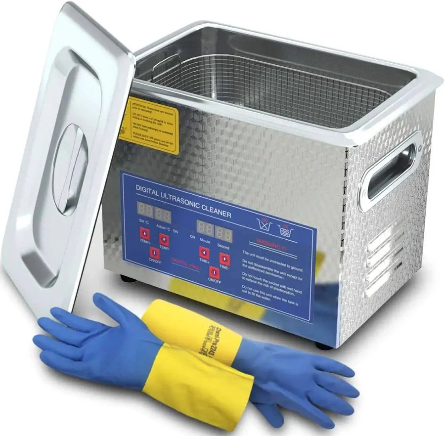 3L Ultrasonic Parts Cleaner With 200W Heating For Cleaning Carbs Injectors Jewelry Guns Brass And Small Parts Heavy Duty Pro Grade Digital Cleaning Ma