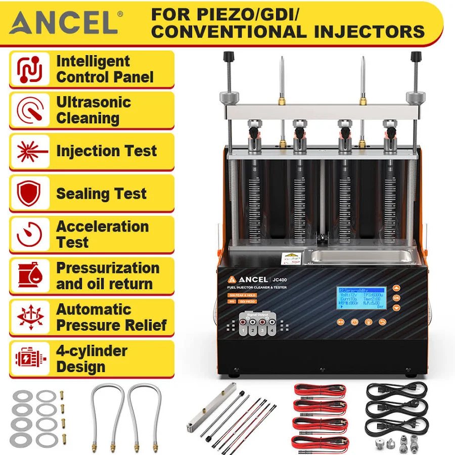 Injector Cleaner Machine 4-cylinder Ultrasonic Fuel System Injection