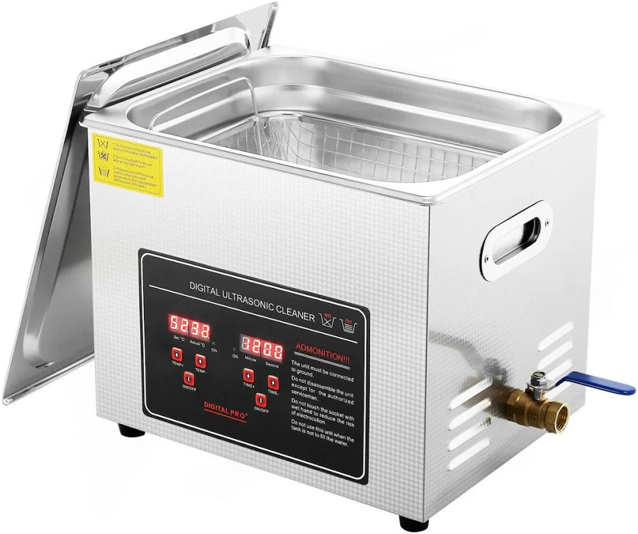 Ultrasonic Cleaner With Digital Timer & Heater, Professional Ultra Sonic Jewelry Cleaner, Stainless Steel Heated Cleaning Machine For Glasses Watch 
