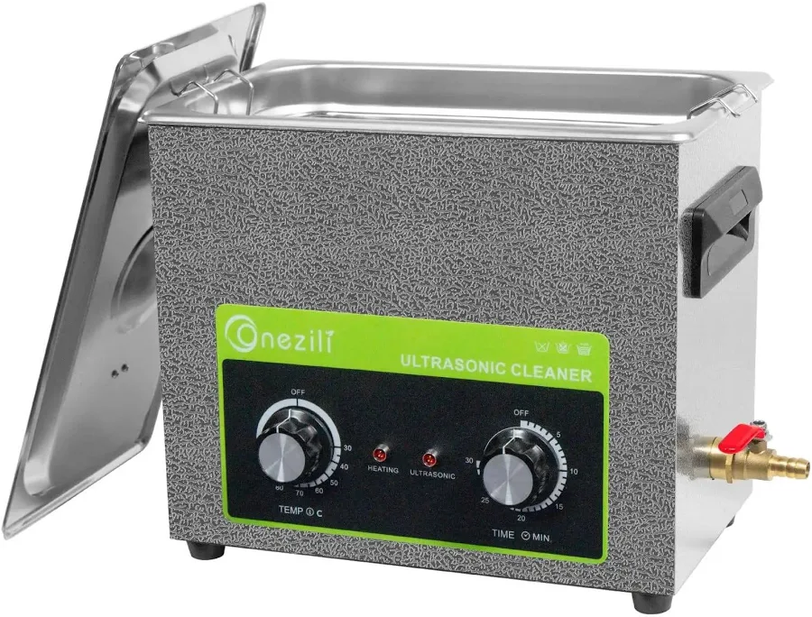 6L High Power Ultrasonic Parts Cleaner With 180W Beefy Cleaning Power, Adjustable 30 To 80 C Heat And 0 To 30 Min Timer, Delivers Deep Cleaning For Sm