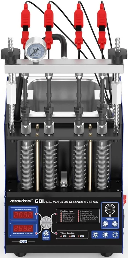 GDI Fuel Injector Cleaner Machine Car Ultrasonic Injector Cleaner Kit 4 Cylinder | MRCARTOOL | 2 Year Warranty | Made in China