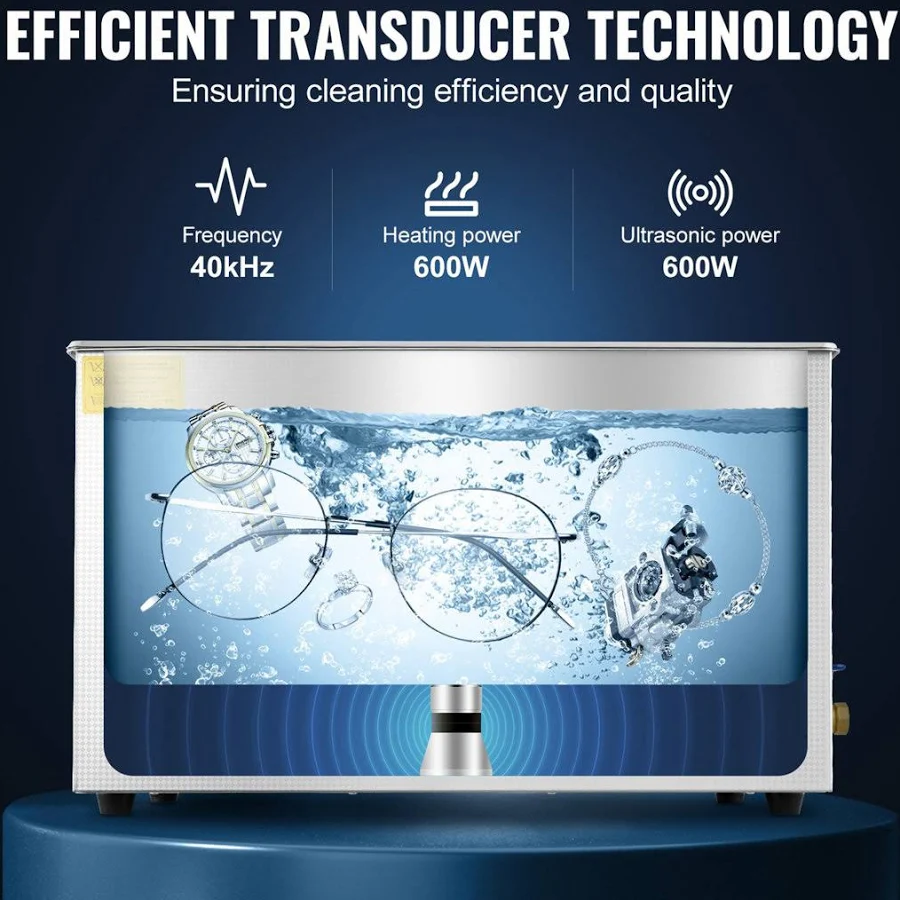 Ultrasonic Cleaner 30L Ultrasonic Cleaner For Cleaning Eyeglasses Dentures Commercial Industrial Ultrasonic Cleaner With Digital Heater Timer And 
