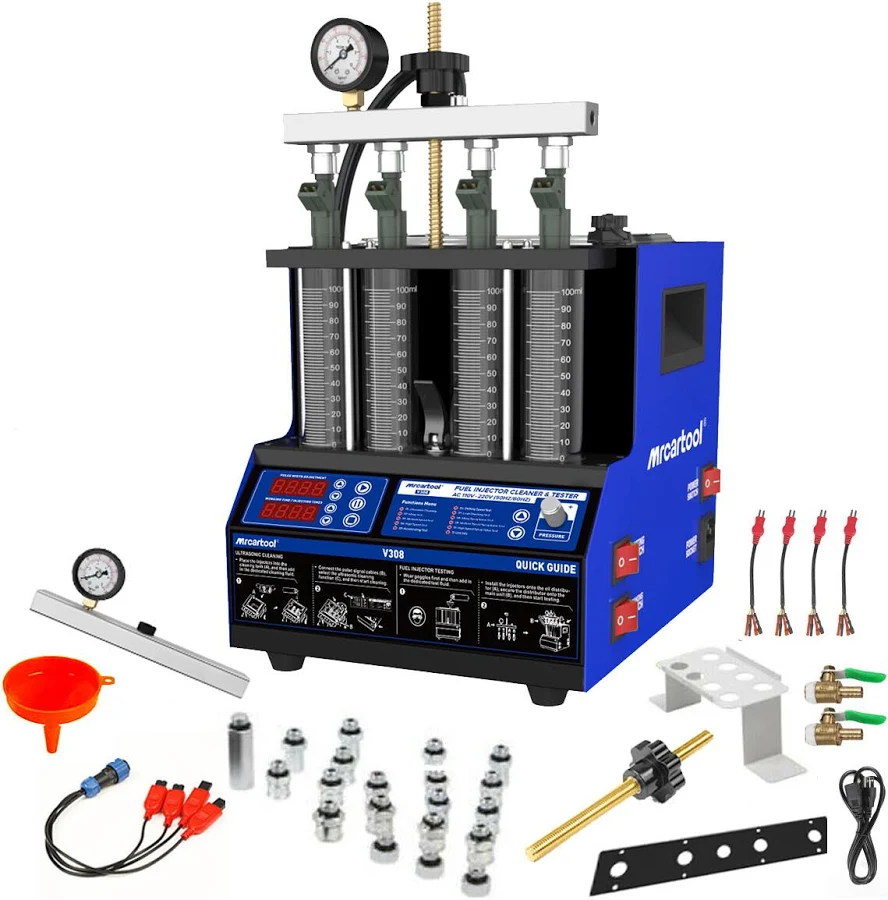 4 Cylinder Ultrasonic Fuel Injector Cleaner Tester Car Nozzle Cleaning Machine | 110 V | MRCARTOOL | China | Fuel Injector Cleaner & Tester